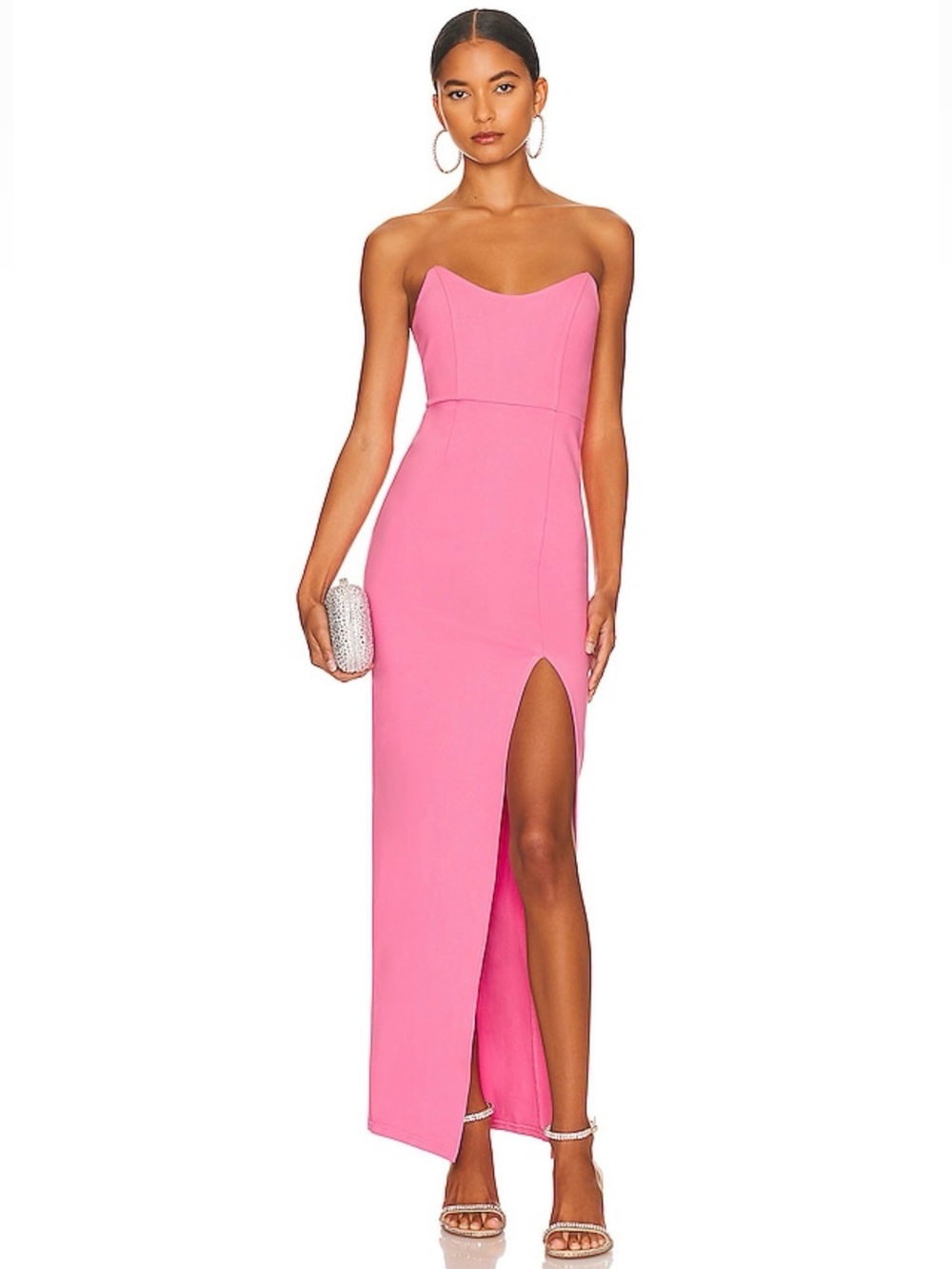 Like New Revolve SuperDown Strapless Pink Ryleigh Maxi Dress